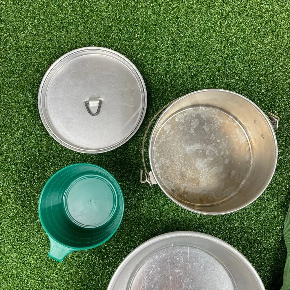 Vintage Palco Aluminum Scouting Camping Mess Kit 6Pc